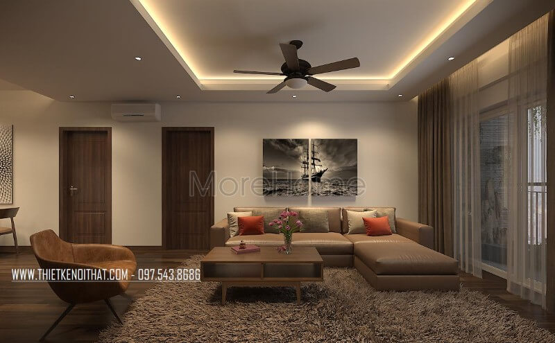 Nội thất phòng khách chung cư được thiết kế đẹp mà đơn giản Mẫu nội thất chung cư đẹp