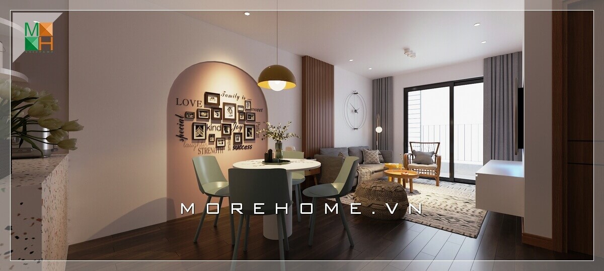 Với thiết kế cửa kính lùa ban công đẹp, hiện đại giúp căn phòng trở nên thông thoáng và rộng rãi hơn. Thiết kế chung cư