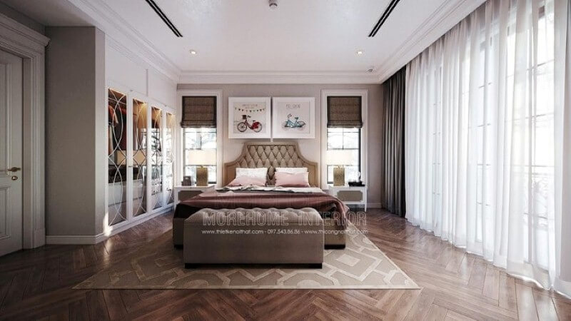 Tranh canvas treo tường hình xe đạp đẹp, đáng yêu cho phòng con. Thiết kế phòng ngủ biệt thự