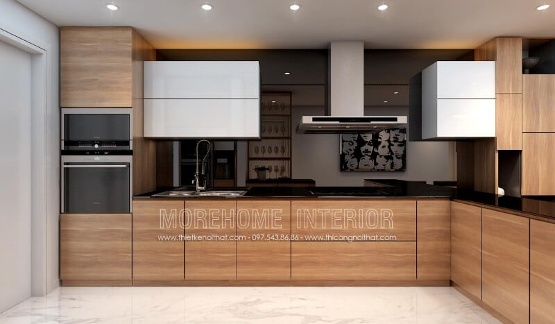 Mẫu tủ bếp chữ L hiện đại được nhiều khách hàng đón nhận nhiều trong thời gian gần đây Tủ bếp hiện đại, tủ bếp chữ u, tủ bếp chữ i, tủ bếp chữ l