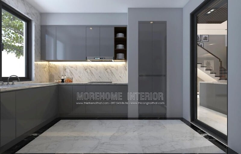 Đá ốp bếp vân mây đẹp sang trọng sẽ là lựa chọn tuyệt vời cho phòng bếp hiện đại. Thiết kế phòng bếp, tủ bếp đẹp