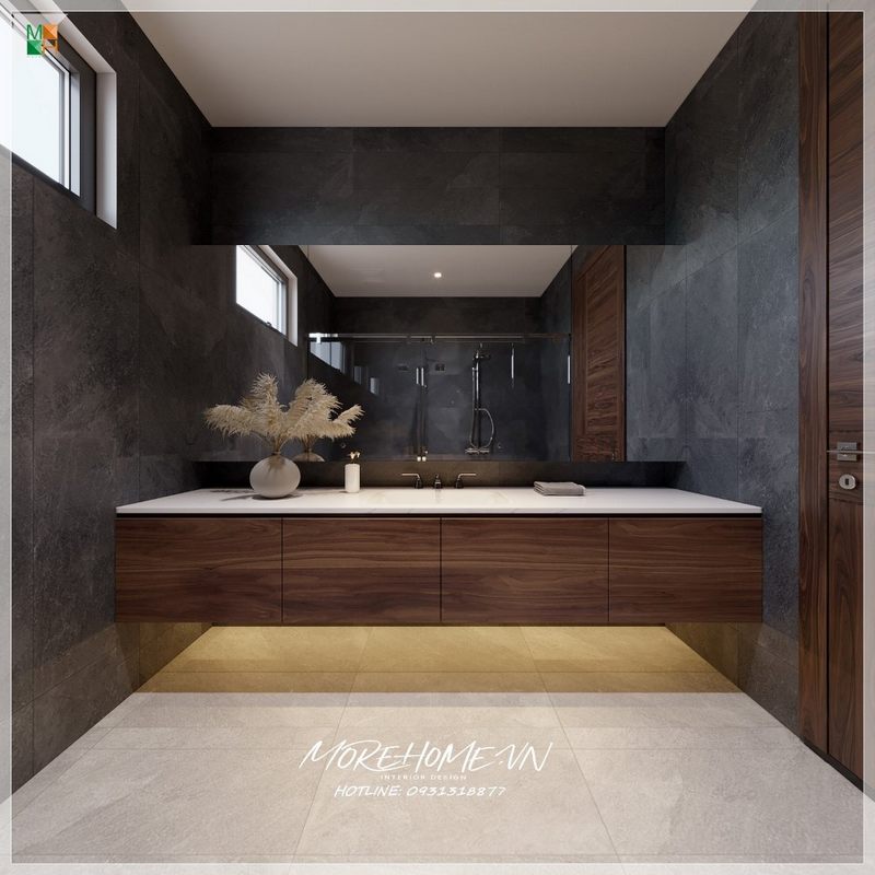 Thiết kế phòng tắm với không gian phong cách hiện đại năng động mang tới sử dụng thoải mái tiện nghi nhất.